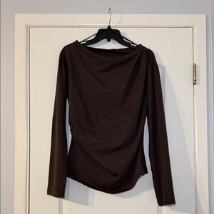 ZARA WOMENS SIDE DRAPED TOP